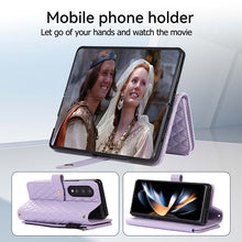 Lade das Bild in den Galerie-Viewer, Casekis Crossbody Cardholder Phone Case For Galaxy Z Fold 4 Purple