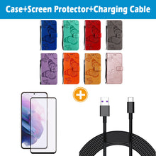 Lade das Bild in den Galerie-Viewer, Casekis Embossed Butterfly Wallet Phone Case For Galaxy S20 FE 4G/5G