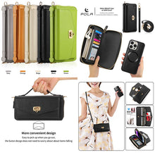 Lade das Bild in den Galerie-Viewer, Casekis Multifunction Tote Crossbody Solid Color Phone Bag Black