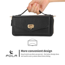 Lade das Bild in den Galerie-Viewer, Casekis Multifunction Tote Crossbody Solid Color Phone Bag Black