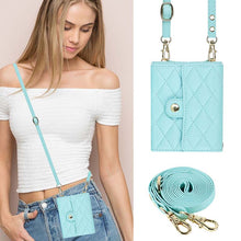 Load image into Gallery viewer, Casekis Crossbody Cardholder Phone Case For Galaxy Z Flip 3 Green