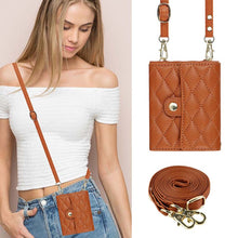 Lade das Bild in den Galerie-Viewer, Casekis Crossbody Cardholder Phone Case For Galaxy Z Flip 3 Brown