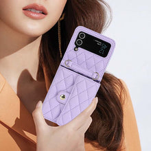 Lade das Bild in den Galerie-Viewer, Casekis Crossbody Cardholder Phone Case For Galaxy Z Flip 3 Purple