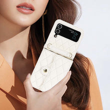 Lade das Bild in den Galerie-Viewer, Casekis Crossbody Cardholder Phone Case For Galaxy Z Flip 3 White