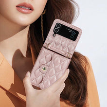 Lade das Bild in den Galerie-Viewer, Casekis Crossbody Cardholder Phone Case For Galaxy Z Flip 3 Rose Gold