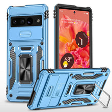 Lade das Bild in den Galerie-Viewer, Casekis Sliding Camera Cover Anti-Fall Phone Case Light Blue