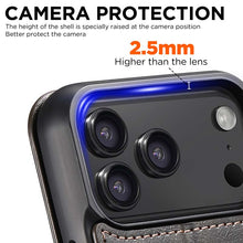 Lade das Bild in den Galerie-Viewer, Casekis Leather Wallet MagSafe Phone Case Black