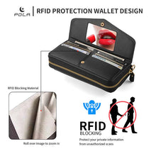 Lade das Bild in den Galerie-Viewer, Casekis Multifunction Tote Crossbody Solid Color Phone Bag Black