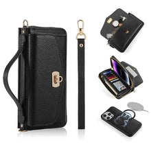 Lade das Bild in den Galerie-Viewer, Casekis Multifunction Tote Crossbody Solid Color Phone Bag Black