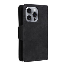 Lade das Bild in den Galerie-Viewer, Casekis Studded Zip Leather Wallet Wristlet Phone Case Black