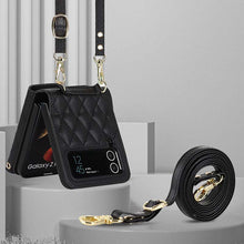 Lade das Bild in den Galerie-Viewer, Casekis Crossbody Cardholder Phone Case For Galaxy Z Flip 3 Black