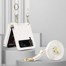 Load image into Gallery viewer, Casekis Crossbody Cardholder Phone Case For Galaxy Z Flip 4 White