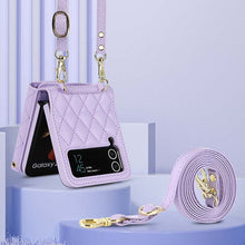 Lade das Bild in den Galerie-Viewer, Casekis Crossbody Cardholder Phone Case For Galaxy Z Flip 3 Purple