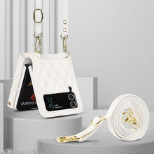 Lade das Bild in den Galerie-Viewer, Casekis Crossbody Cardholder Phone Case For Galaxy Z Flip 3 White