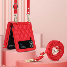 Lade das Bild in den Galerie-Viewer, Casekis Crossbody Cardholder Phone Case For Galaxy Z Flip 3 Red