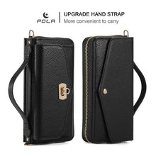 Lade das Bild in den Galerie-Viewer, Casekis Multifunction Tote Crossbody Solid Color Phone Bag Black