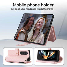 Lade das Bild in den Galerie-Viewer, Casekis Crossbody Cardholder Phone Case For Galaxy Z Fold 4 Pink