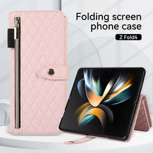 Lade das Bild in den Galerie-Viewer, Casekis Crossbody Cardholder Phone Case For Galaxy Z Fold 4 Pink