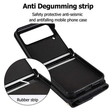Lade das Bild in den Galerie-Viewer, Casekis Crossbody Cardholder Phone Case For Galaxy Z Flip 3 Black