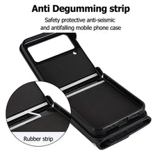 Load image into Gallery viewer, Casekis Crossbody Cardholder Phone Case For Galaxy Z Flip 4 Black