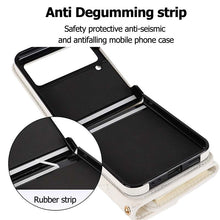 Load image into Gallery viewer, Casekis Crossbody Cardholder Phone Case For Galaxy Z Flip 4 White