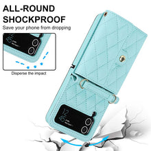 Load image into Gallery viewer, Casekis Crossbody Cardholder Phone Case For Galaxy Z Flip 4 Green