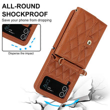 Lade das Bild in den Galerie-Viewer, Casekis Crossbody Cardholder Phone Case For Galaxy Z Flip 3 Brown