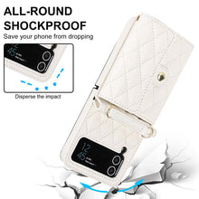 Load image into Gallery viewer, Casekis Crossbody Cardholder Phone Case For Galaxy Z Flip 4 White