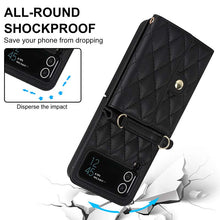 Lade das Bild in den Galerie-Viewer, Casekis Crossbody Cardholder Phone Case For Galaxy Z Flip 3 Black