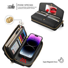 Lade das Bild in den Galerie-Viewer, Casekis Multifunction Tote Crossbody Solid Color Phone Bag Black