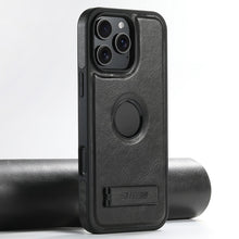 Lade das Bild in den Galerie-Viewer, Casekis MagSafe Leather Stand Phone Case Black