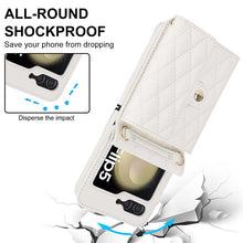 Load image into Gallery viewer, Casekis Crossbody Cardholder Phone Case For Galaxy Z Flip 5 White