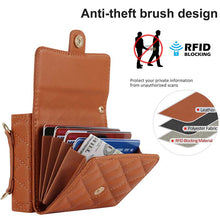 Lade das Bild in den Galerie-Viewer, Casekis Crossbody Cardholder Phone Case For Galaxy Z Flip 3 Brown