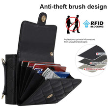 Lade das Bild in den Galerie-Viewer, Casekis Crossbody Cardholder Phone Case For Galaxy Z Flip 3 Black