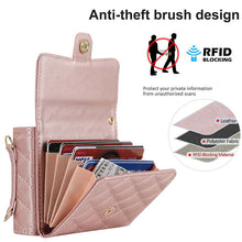 Lade das Bild in den Galerie-Viewer, Casekis Crossbody Cardholder Phone Case For Galaxy Z Flip 3 Rose Gold