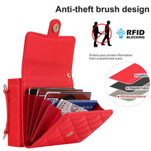 Load image into Gallery viewer, Casekis Crossbody Cardholder Phone Case For Galaxy Z Flip 4 Red