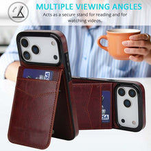 Load image into Gallery viewer, Casekis Bracket Card Slot Phone Case Brown