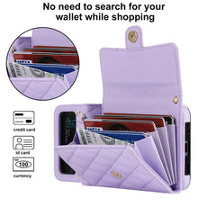 Lade das Bild in den Galerie-Viewer, Casekis Crossbody Cardholder Phone Case For Galaxy Z Flip 4 Purple