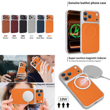 Lade das Bild in den Galerie-Viewer, Casekis Magnetic Shockproof Leather Phone Case Orange