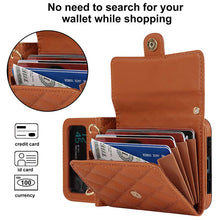 Load image into Gallery viewer, Casekis Crossbody Cardholder Phone Case For Galaxy Z Flip 4 Brown
