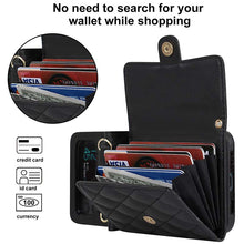 Lade das Bild in den Galerie-Viewer, Casekis Crossbody Cardholder Phone Case For Galaxy Z Flip 3 Black