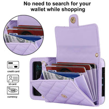 Lade das Bild in den Galerie-Viewer, Casekis Crossbody Cardholder Phone Case For Galaxy Z Flip 3 Purple