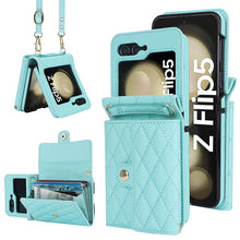 Load image into Gallery viewer, Casekis Crossbody Cardholder Phone Case For Galaxy Z Flip 5 Green