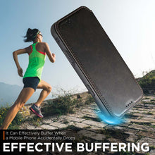 Lade das Bild in den Galerie-Viewer, Casekis Leather Wallet MagSafe Phone Case Black