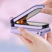 Lade das Bild in den Galerie-Viewer, Casekis Crossbody Cardholder Phone Case For Galaxy Z Flip 3 Purple