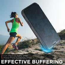 Load image into Gallery viewer, Casekis Leather Wallet MagSafe Phone Case Blue