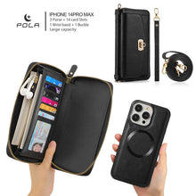 Lade das Bild in den Galerie-Viewer, Casekis Multifunction Tote Crossbody Solid Color Phone Bag Black