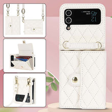 Lade das Bild in den Galerie-Viewer, Casekis Crossbody Cardholder Phone Case For Galaxy Z Flip 3 White