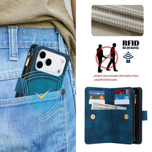 Lade das Bild in den Galerie-Viewer, Casekis Crossbody 9 Card Holder Phone Case Navy Blue
