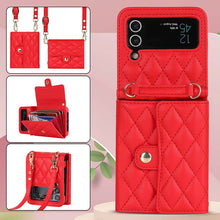 Lade das Bild in den Galerie-Viewer, Casekis Crossbody Cardholder Phone Case For Galaxy Z Flip 3 Red